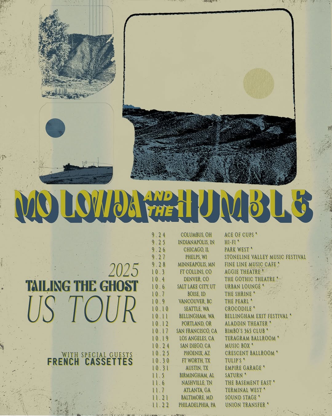 French Cassettes Tailing The Ghost Tour Poster 2025